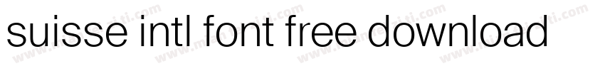 suisse intl font free download字体转换